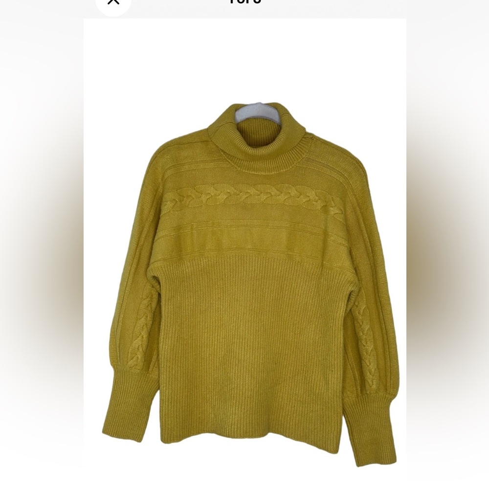 Joa cable knit sweater size medium yellow